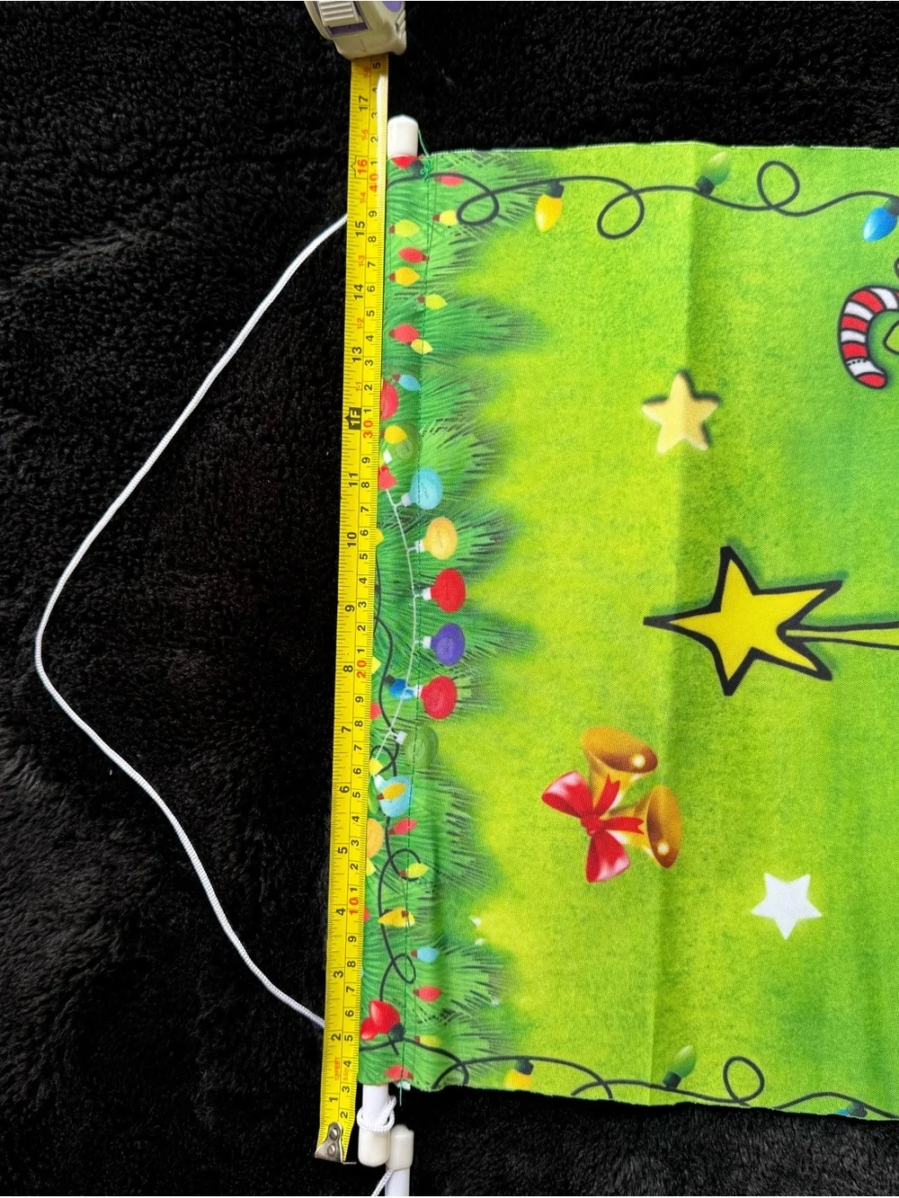Green Dr. Seuss Who-ville Holiday Banner Panel - Pink Character & Yellow Dog